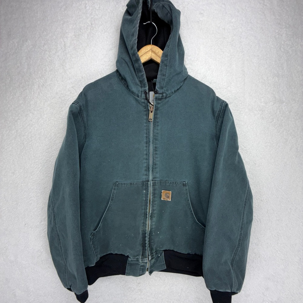 Carhartt Active Jacket Thermal Lined Mens Large J150 HTG Hunter Green‎
